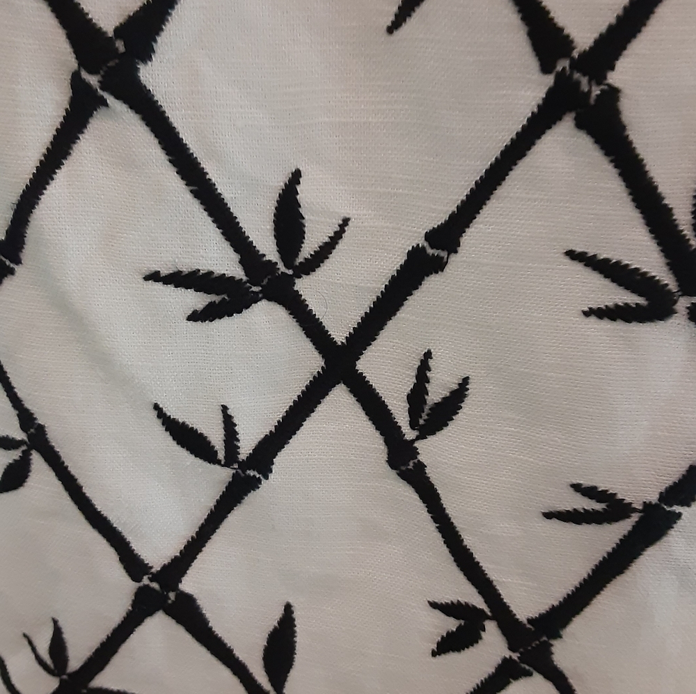 Talbots Embroidered Bamboo Patterned Lined Skirt - image 3